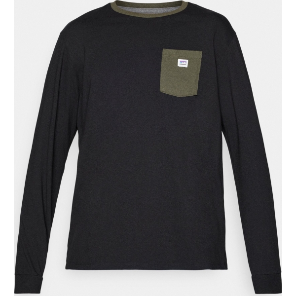 T-Shirt Manica Lunga Shop Sticker Pocket Uomo