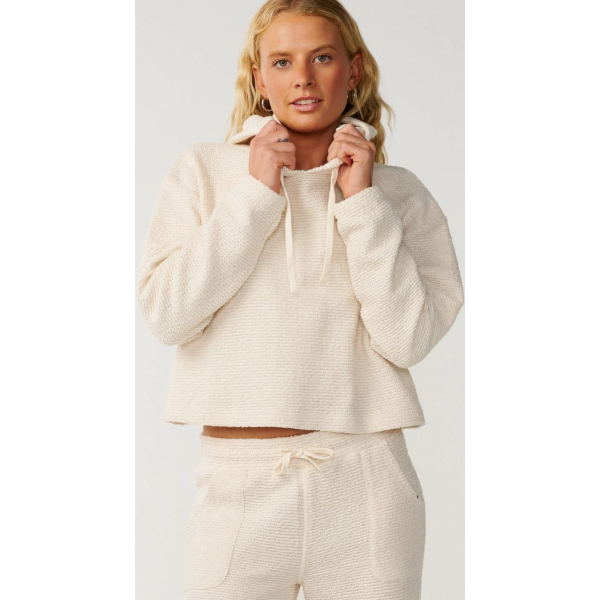 Felpa con Cappuccio Cala Nights Texturé Donna – Natural slide 9723