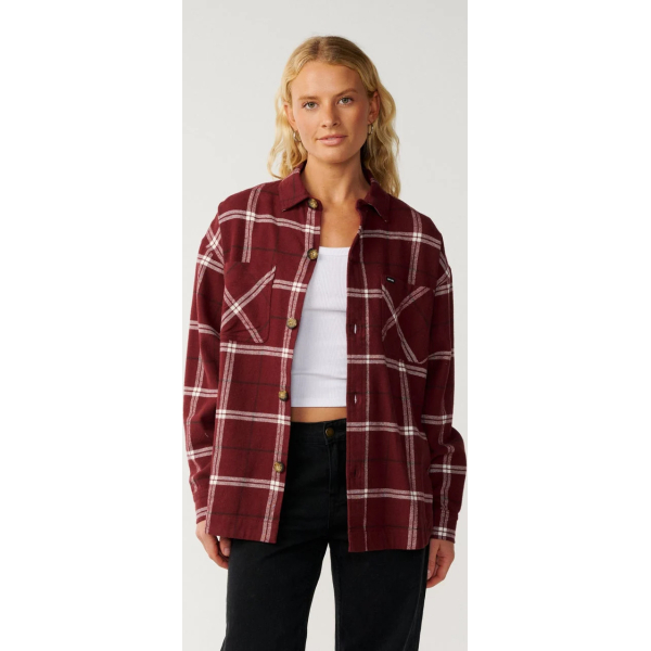 Camicia di Flanella Venture – Dark Plum slide 9693